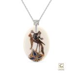 Pendant oval - "Armenian Miniature" collection