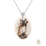 Pendant oval - "Armenian Miniature" collection