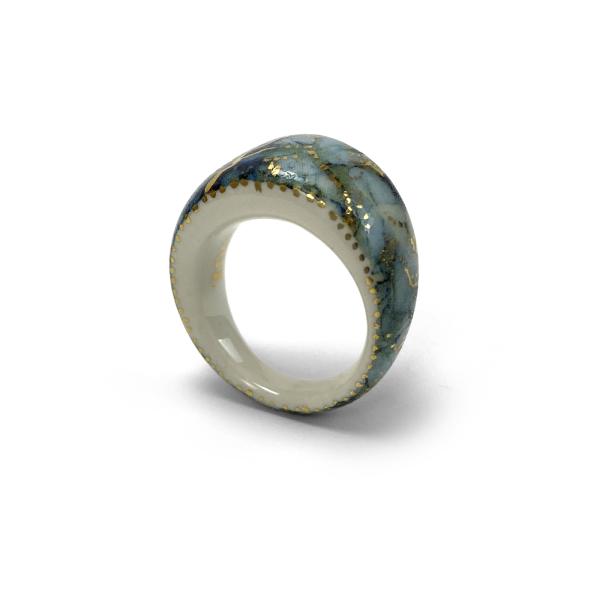Ring "Aquarelle blue"