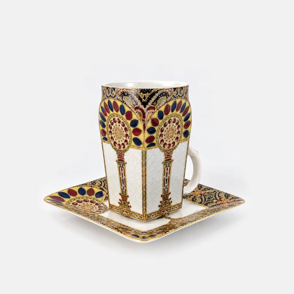 Tea Cup with saucer  "Golden Portal"