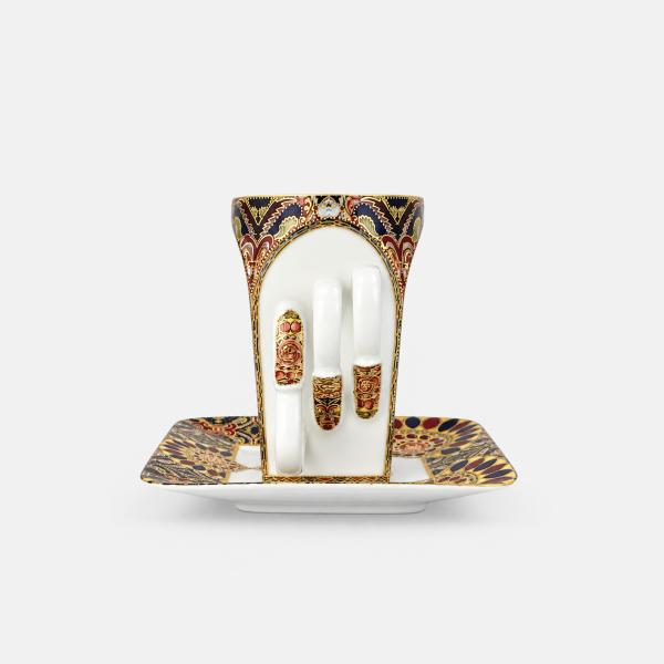 Tea Cup with saucer  "Golden Portal"
