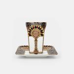 Tea Cup with saucer  "Golden Portal"