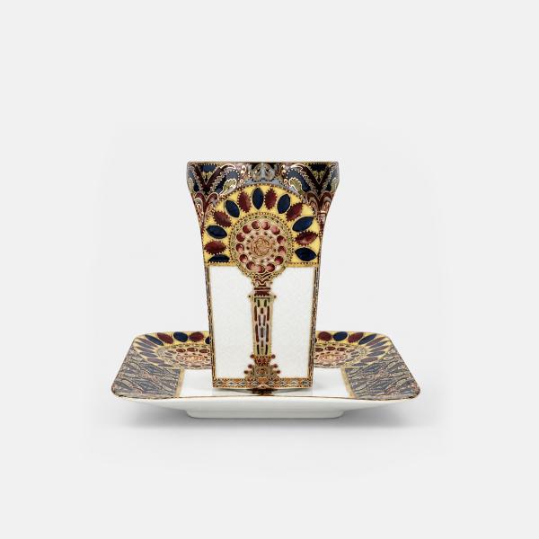 Tea Cup with saucer  "Golden Portal"