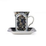 Tea Cup with cup and saucer  "Velvet blue"